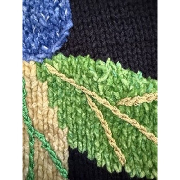 Storybook Knits 1X Vintage '90s Handknits Wildflower Sweater Multicolor HSN *T3 - Picture 10 of 13